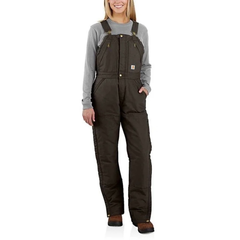 Carhartt Women's Dark Brown Bib Overalls